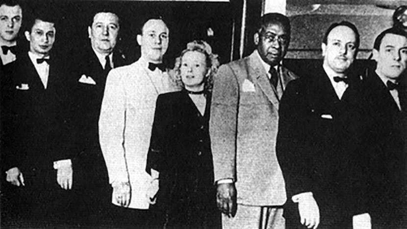 Osceola McKaine (3rd From Left) With Staff of his Supper Club in Ghent