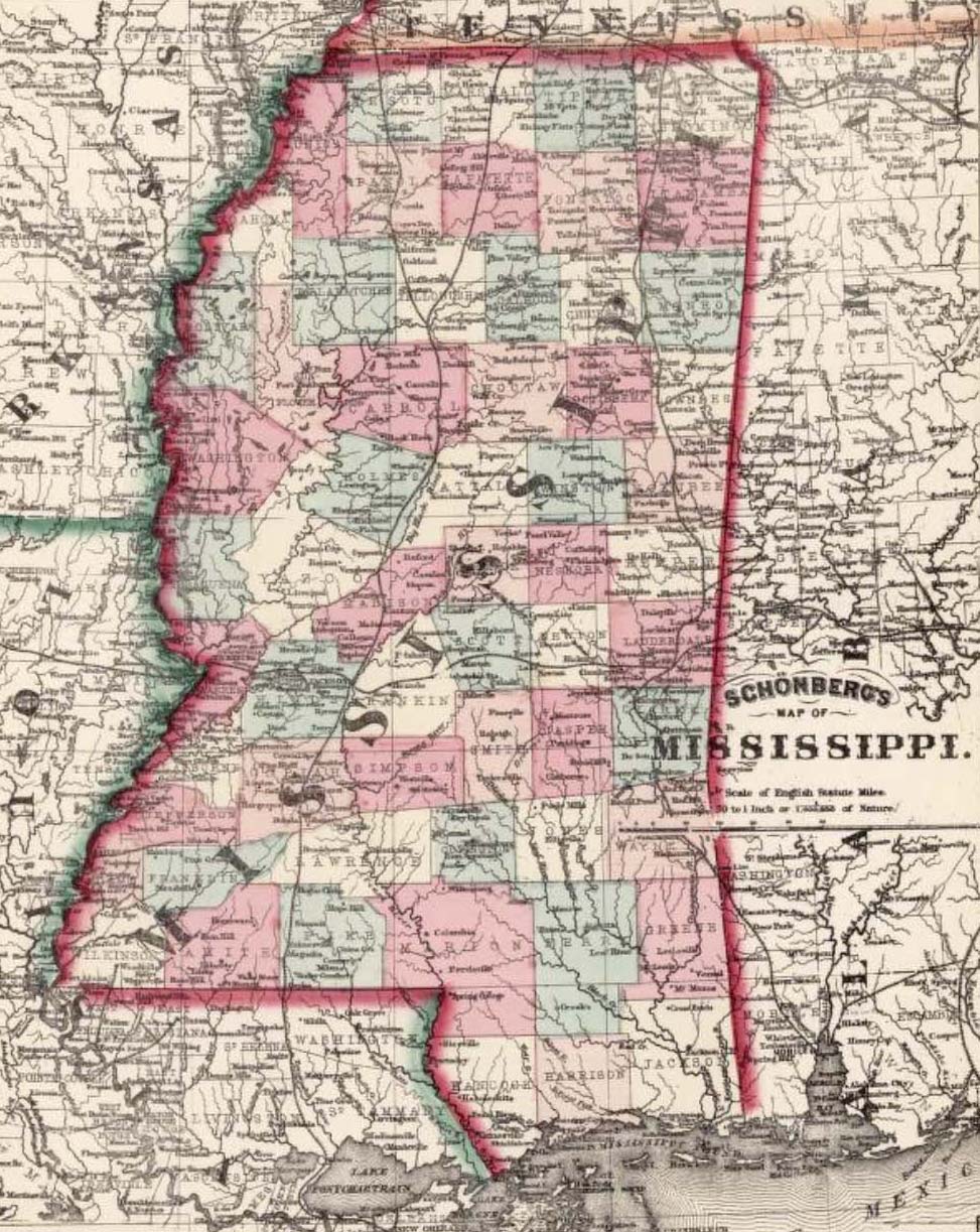 Schonberg's Map of Mississippi