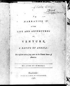 Venture Smith Book Title Page